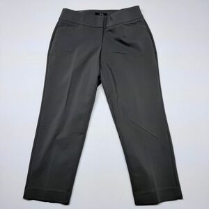 Apt 9 Essentials Womens 6 Gray Dress Pants Trousers Stretch Cotton Blend Slacks